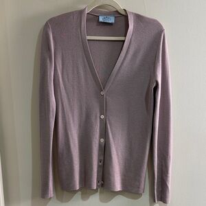 Prada Silk and Cashmere cardigan sz 42 made in Italy